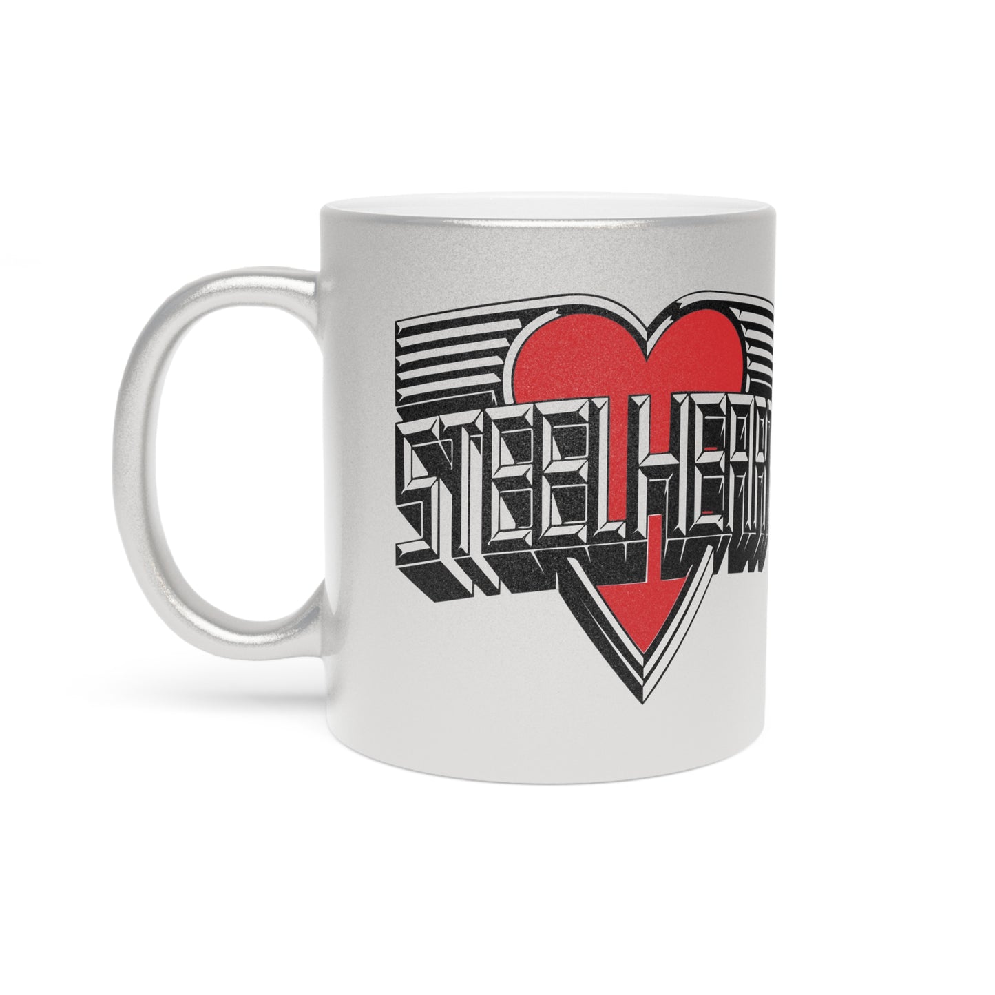 11oz Metallic Silver Mug - Vintage Logo