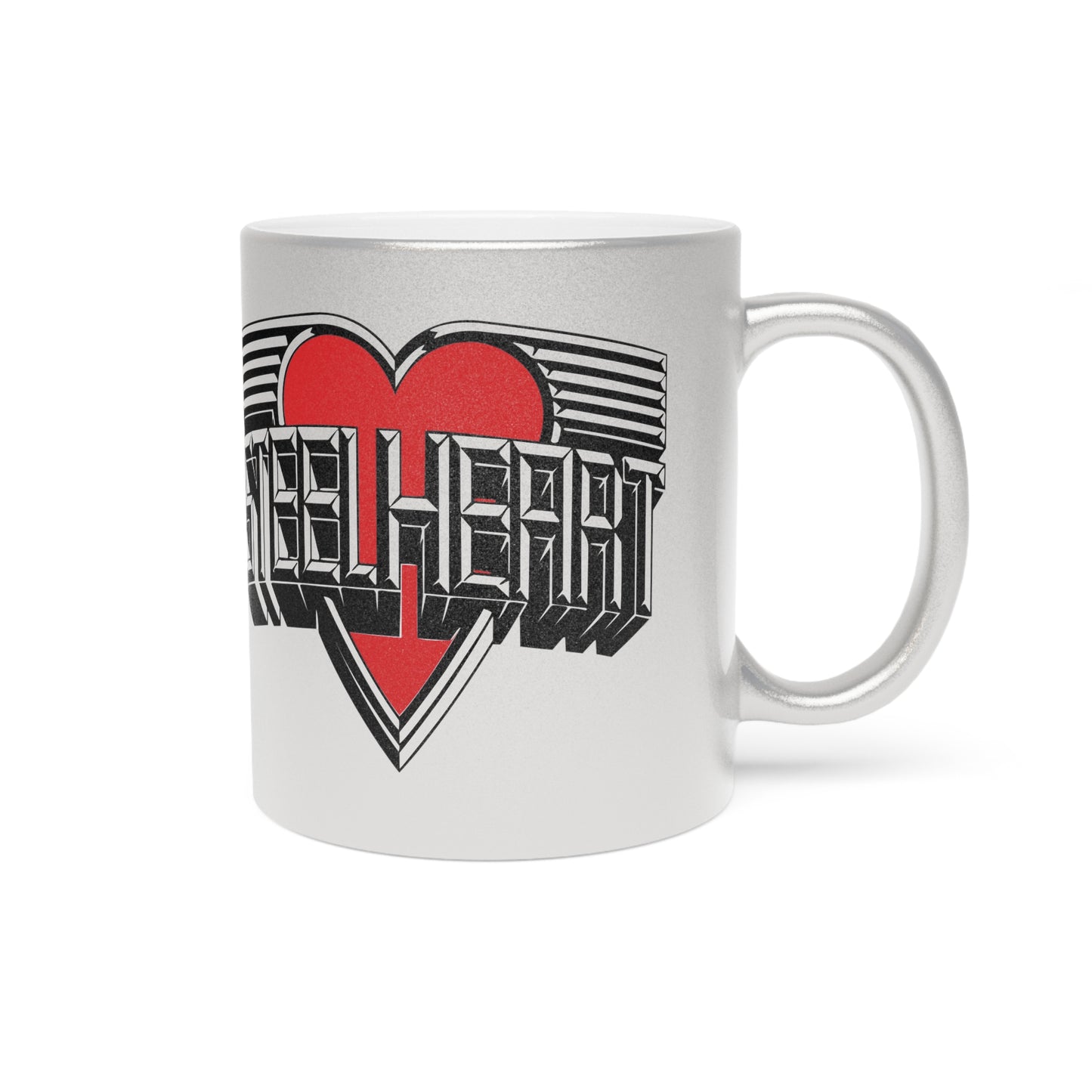 11oz Metallic Silver Mug - Vintage Logo