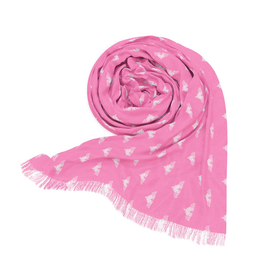 Lightweight Scarf - Pink/White