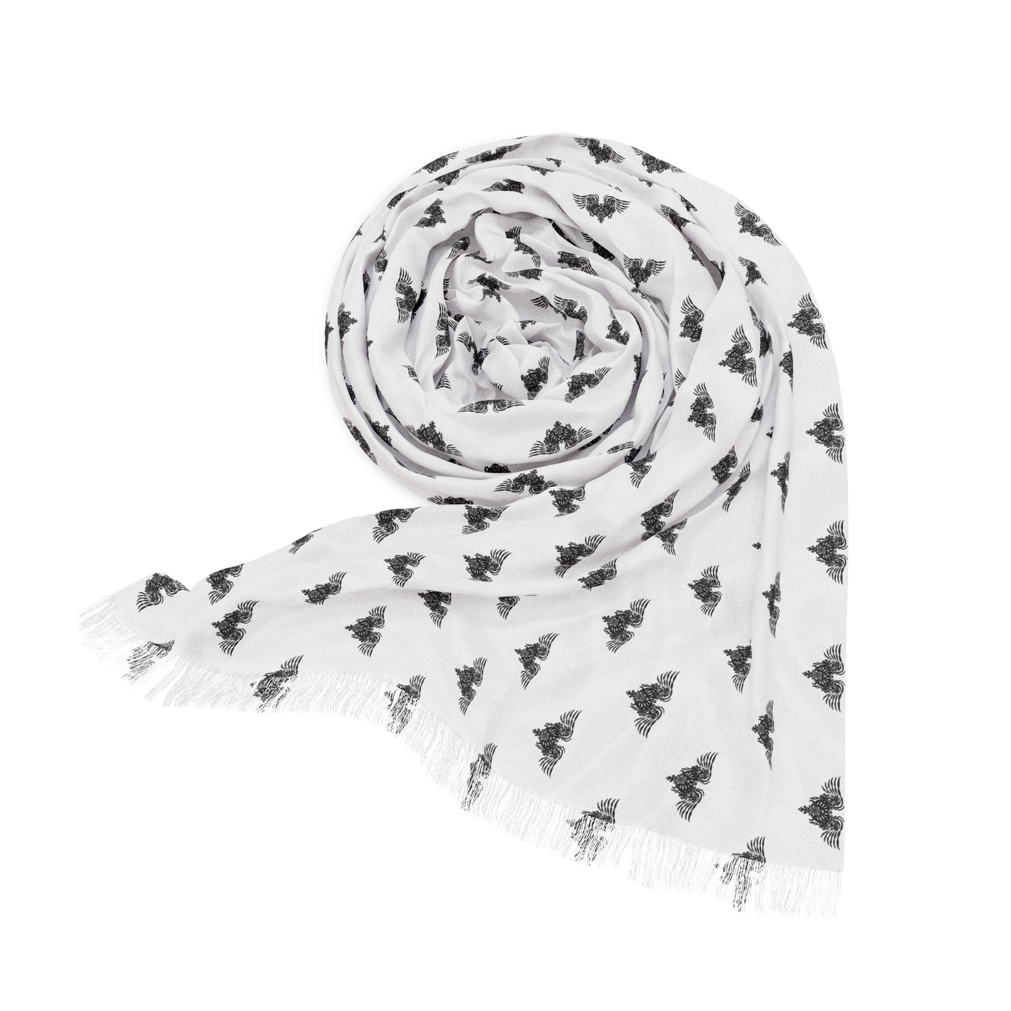 Lightweight Scarf - White/Black