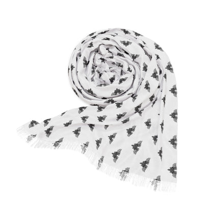 Lightweight Scarf - White/Black