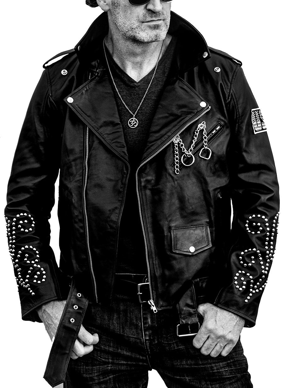 Heavy metal hot sale biker jacket